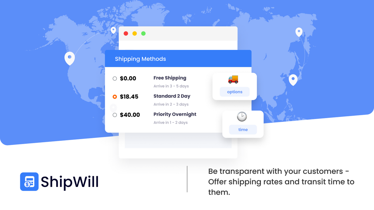 Shipping rates & Delivery time