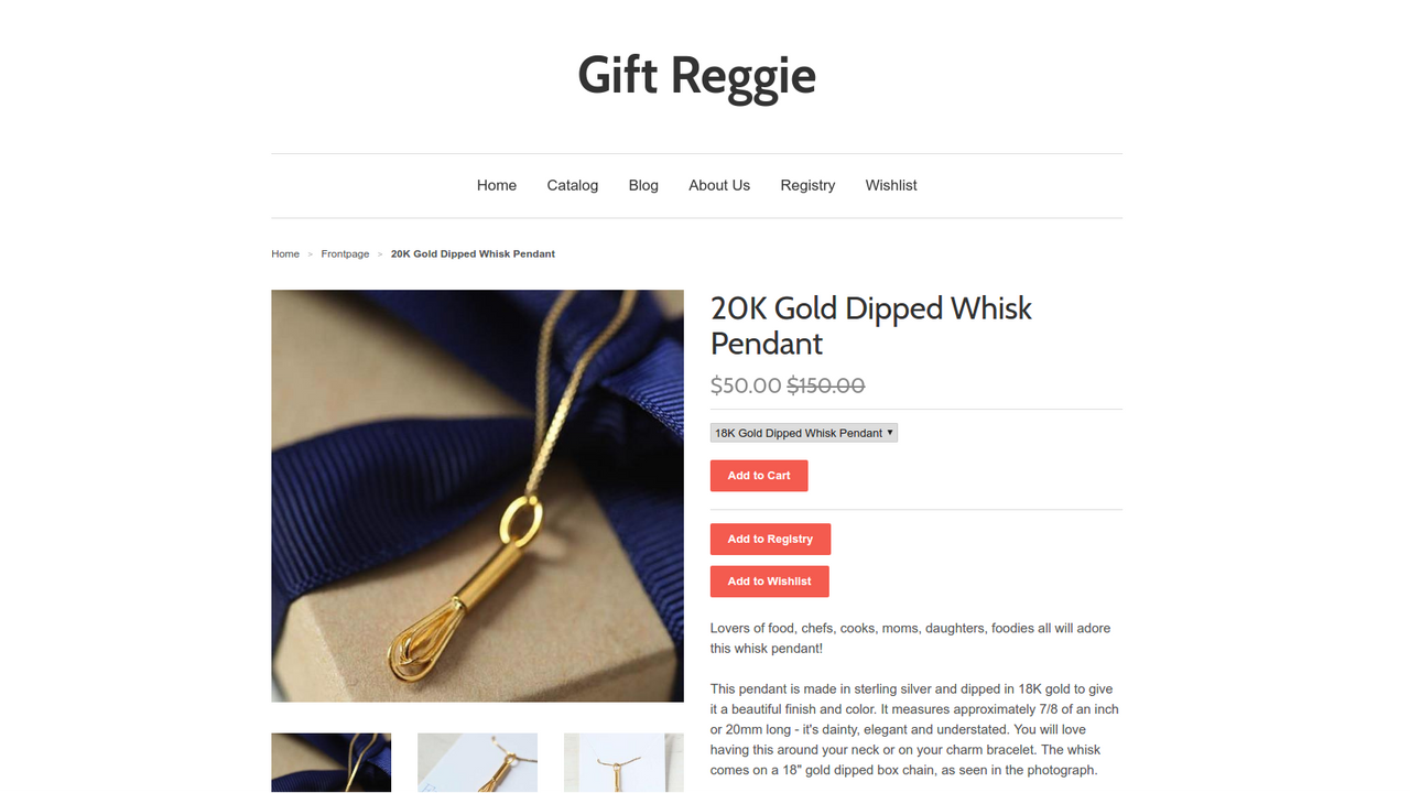 Add to Registry and Add to Wishlist buttons on your product page