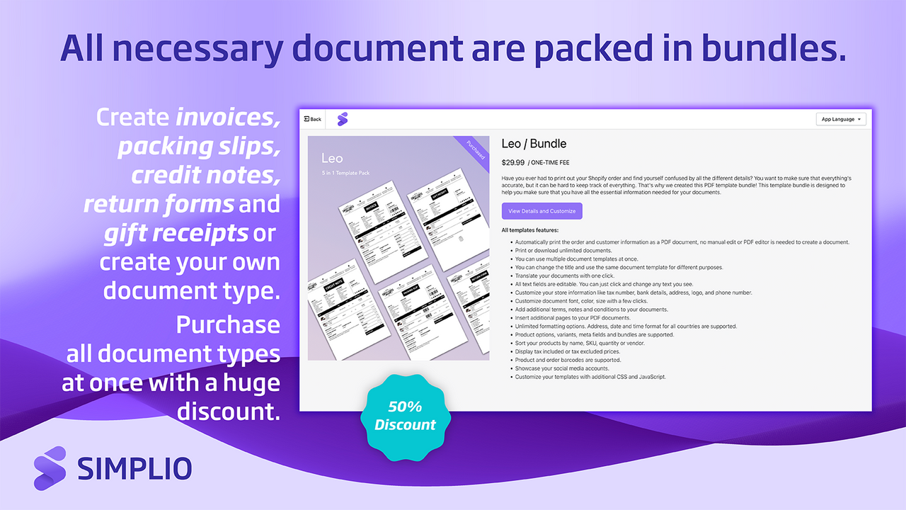 PDF invoice