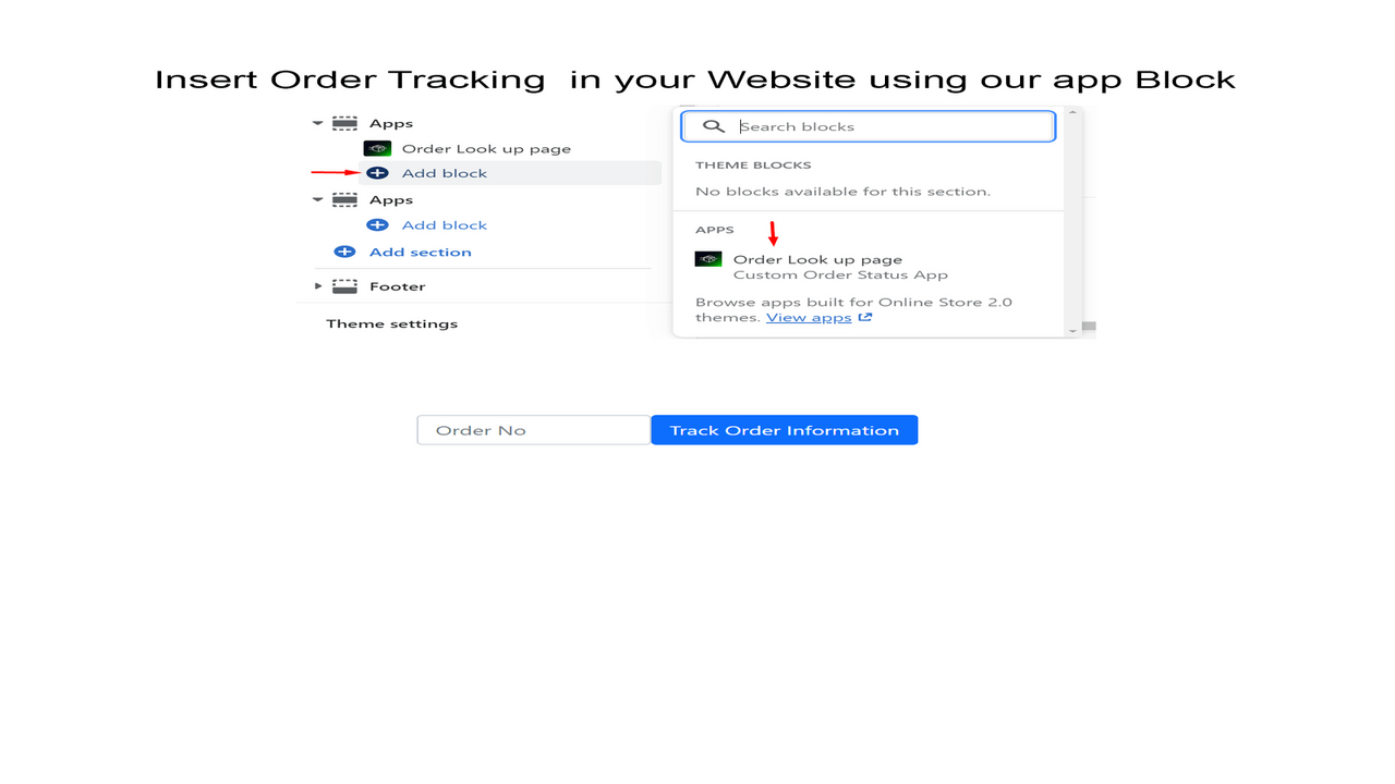 Order Lookup/Track Page