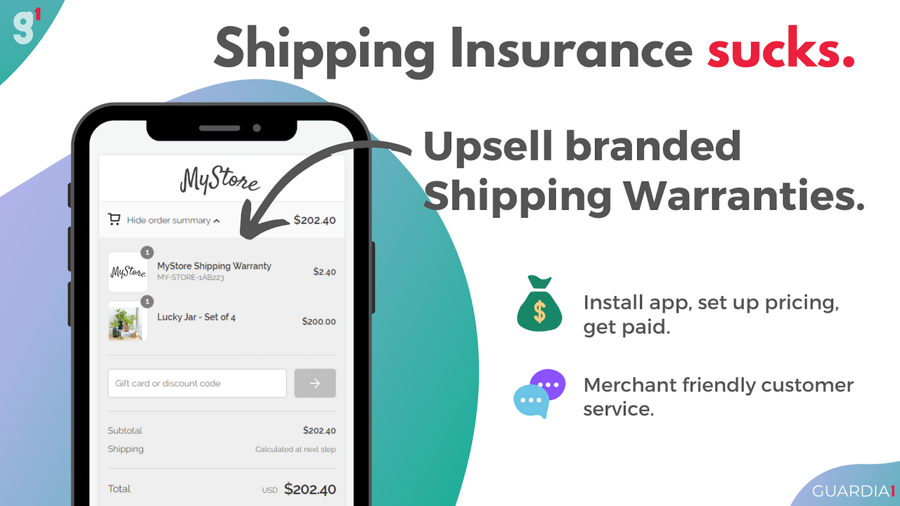 Shipping Insurance Sucks, G1 shipping warranty manager