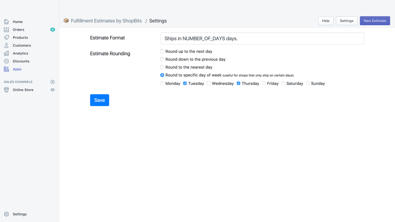 Easily customize how your estimates are calculated and displayed