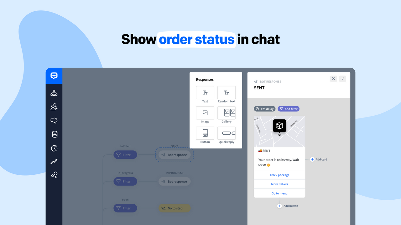 Order status in ChatBot and Shopify integration