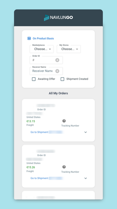 See your Shopify orders on Navlungo