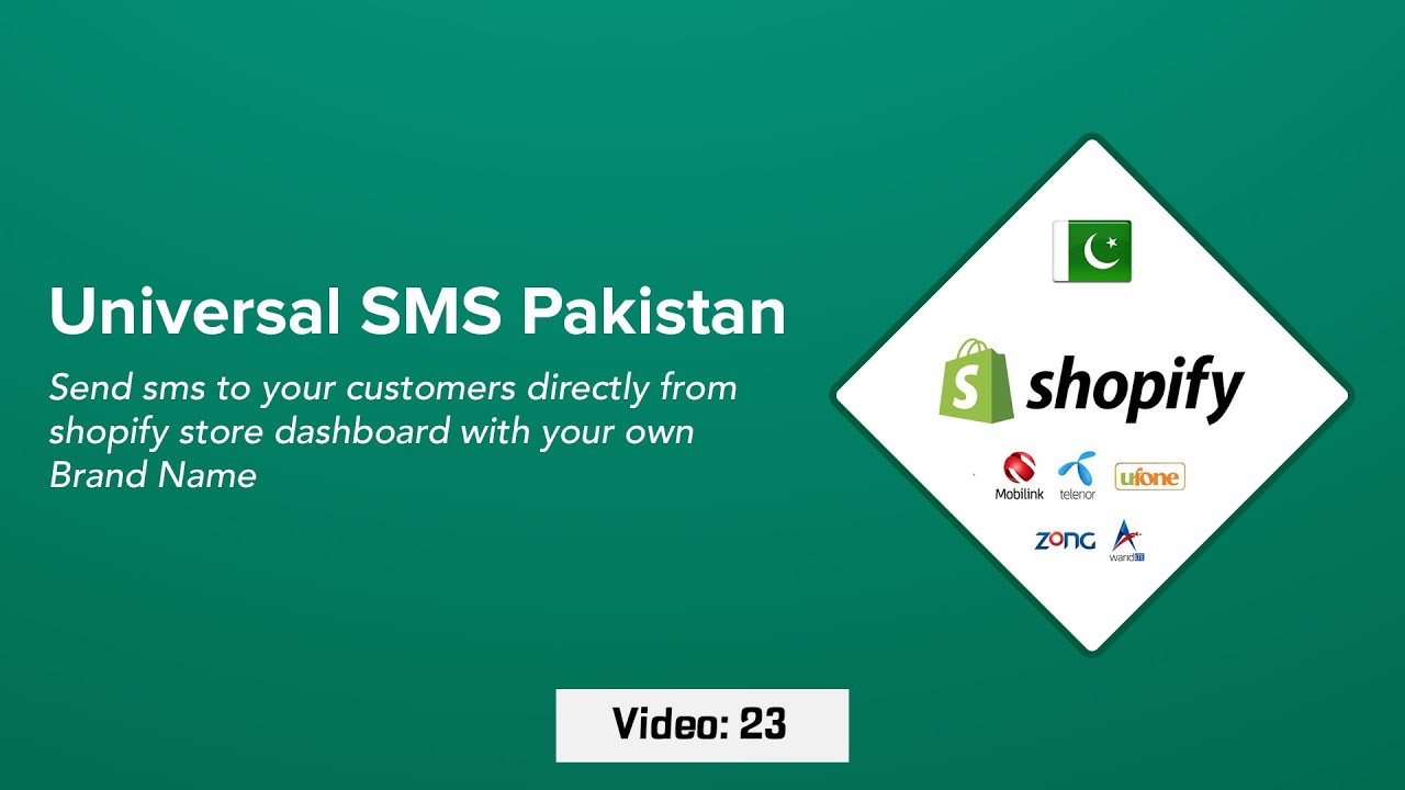 Automate order notifications, recover abandoned carts, and send bulk marketing SMS to customers in Pakistan.