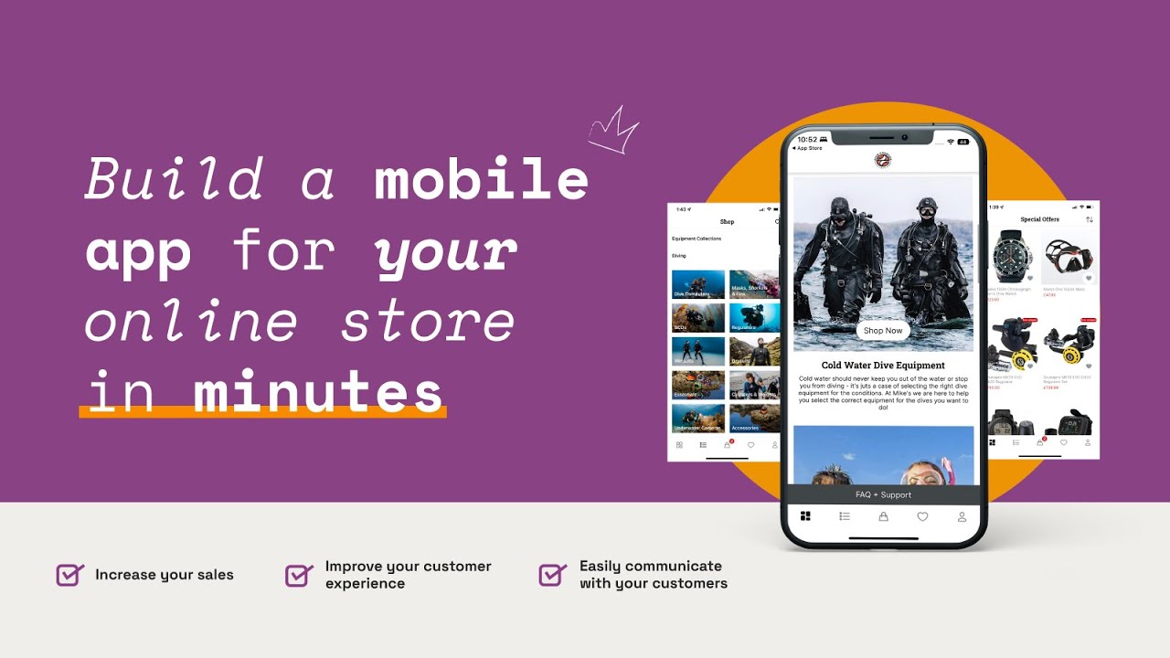 Boost sales, reduce cart abandonment, and retain customers with iOS & Android mobile app.