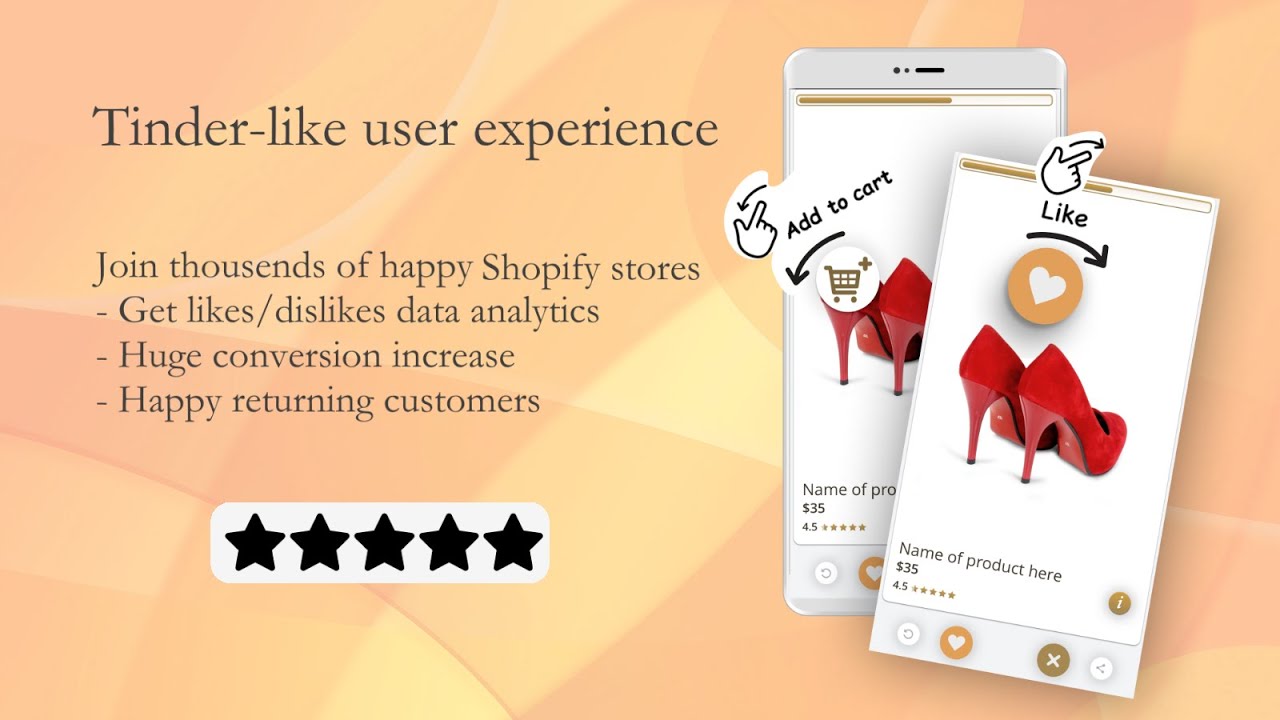 Enhance mobile user experience with swiping design for higher conversions.