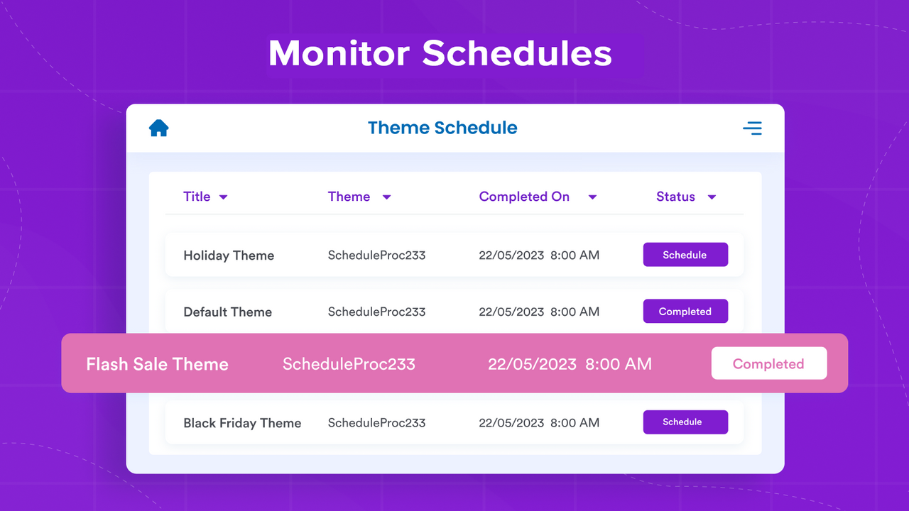 Monitor Scheduled Theme Publishing