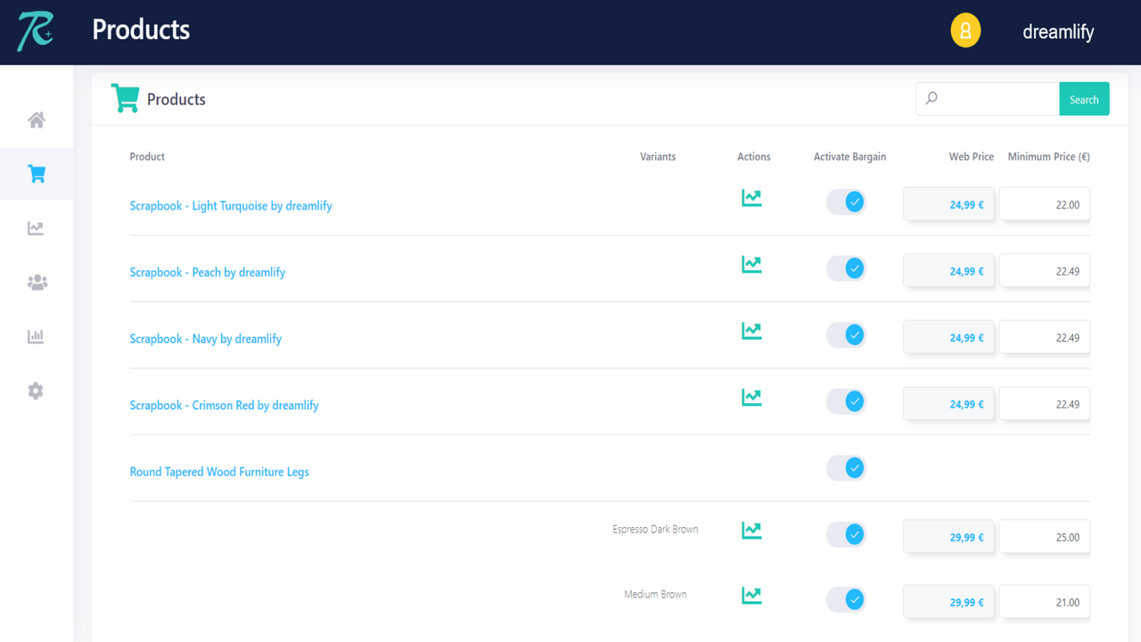 Easily set up the right configuration for the products