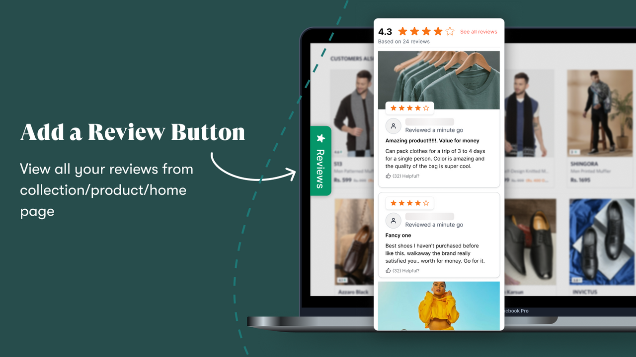 Floating review widget