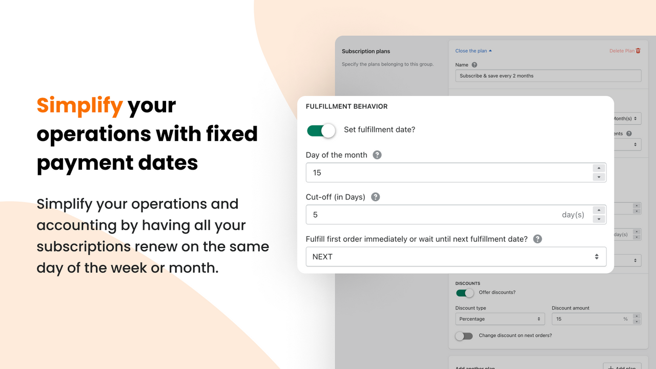 Set fixed payment dates to simply operations