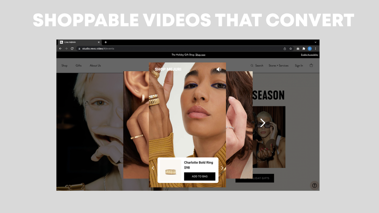 leverage your existing videos and make them shoppable