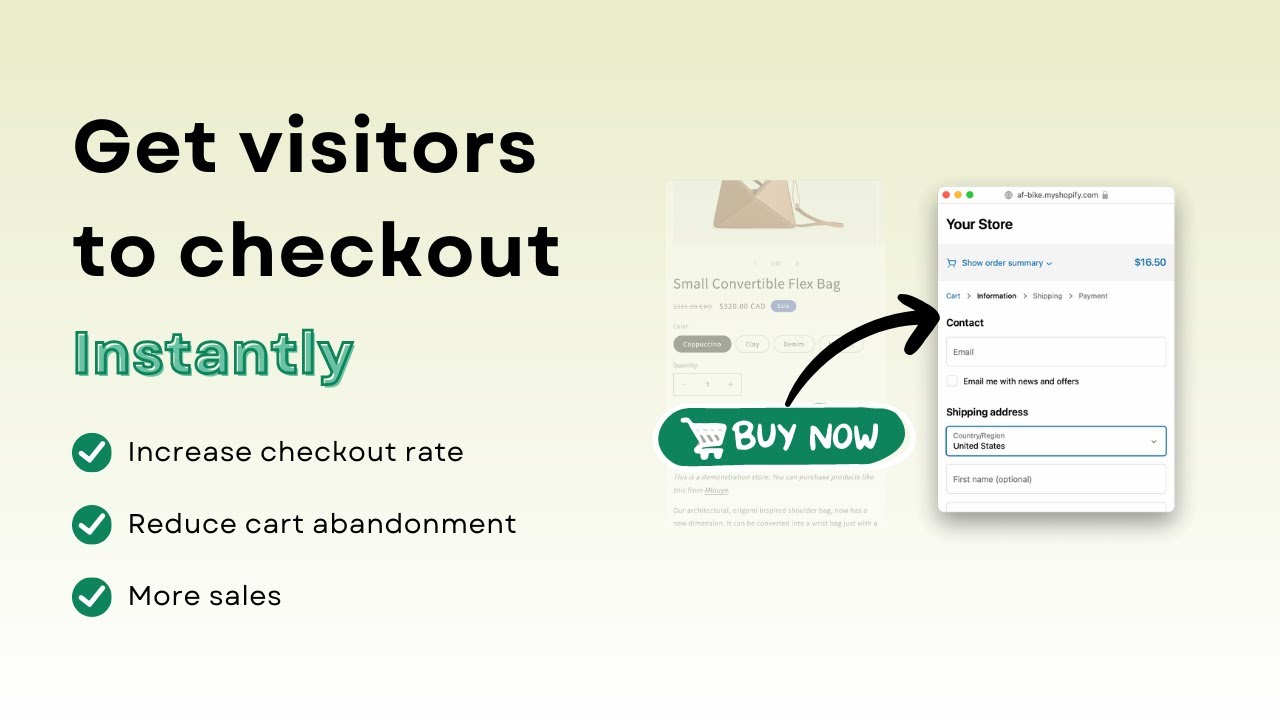Skip the cart page and launch instant checkout popups with ClickOrder for faster conversions.
