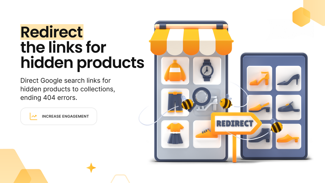 redirect the links for hidden products