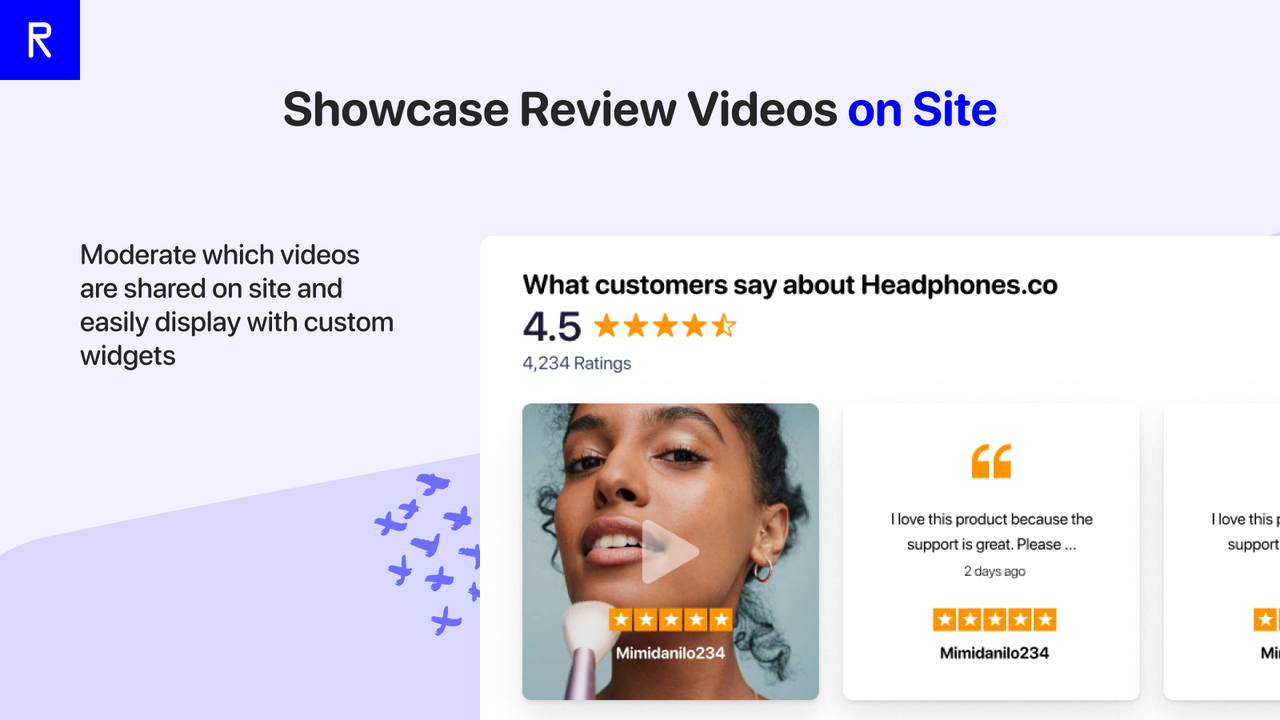 Showcase Review Videos on Site