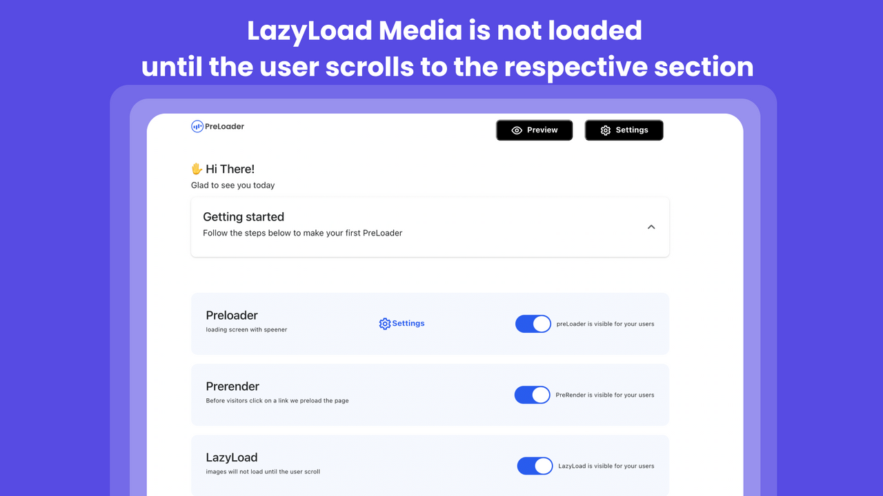 LazyLoad Media is not loaded until the user scrolls to the resp