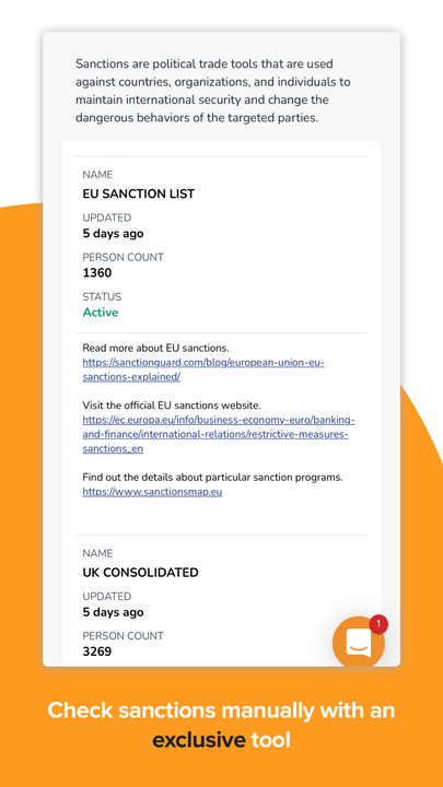SanctionGuard Sanction Lists Mobile