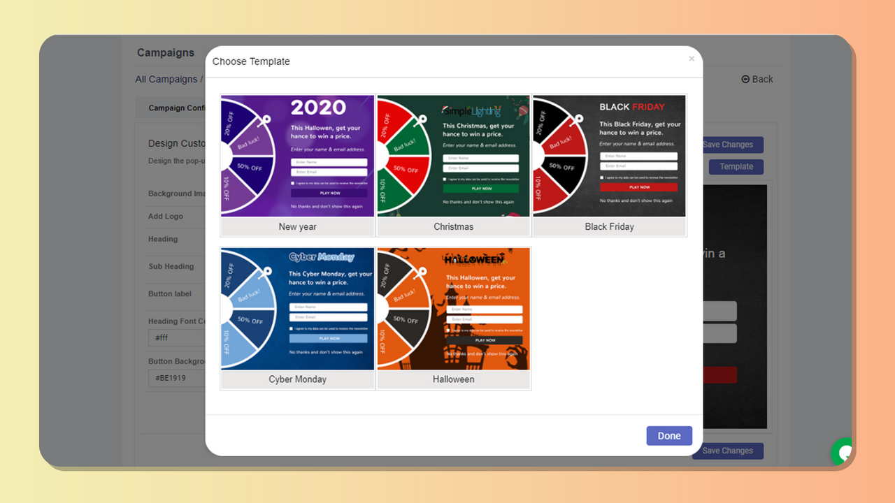 spin to win templates