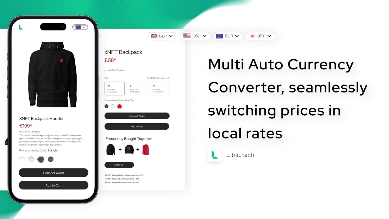 Convert prices to local currency easily with a multi-currency converter.