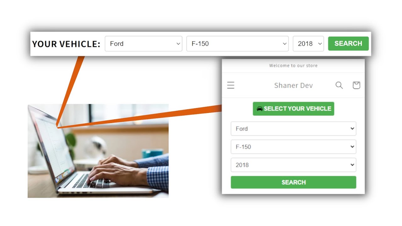 Add Year Make Model Search Functionality to your store so customers can easily search by vehicle.