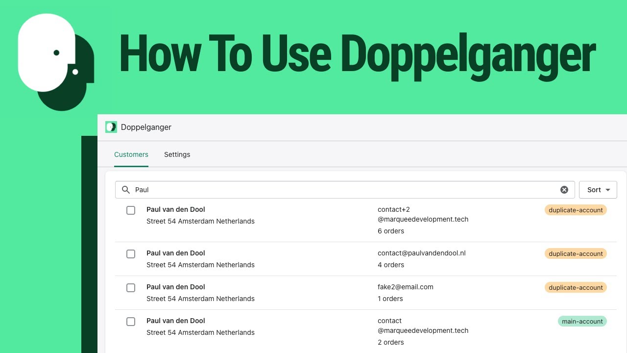 Merge duplicate accounts and improve Customer Lifetime Value with Doppelganger.