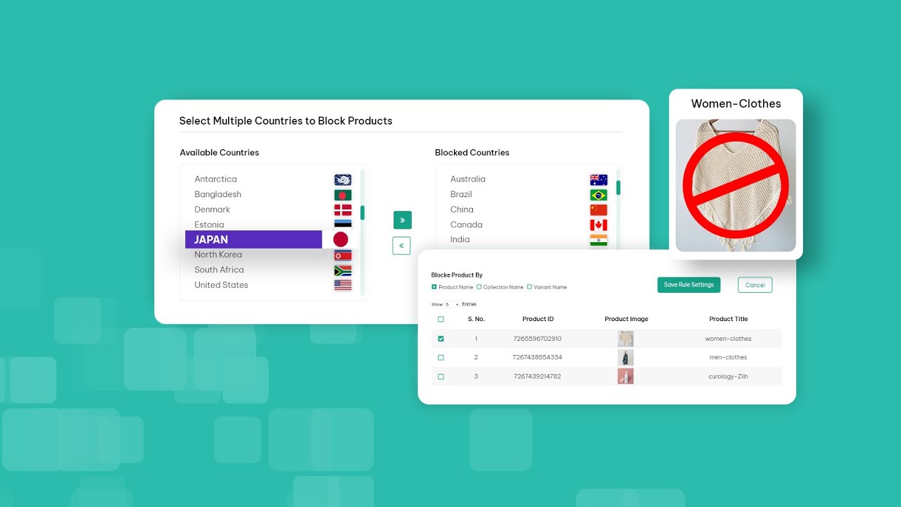 Restrict product access by location for legal compliance and protection.