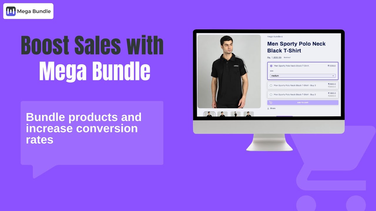 Easily bundle and upsell your products with Mega Bundle, using variants to create irresistible offers.