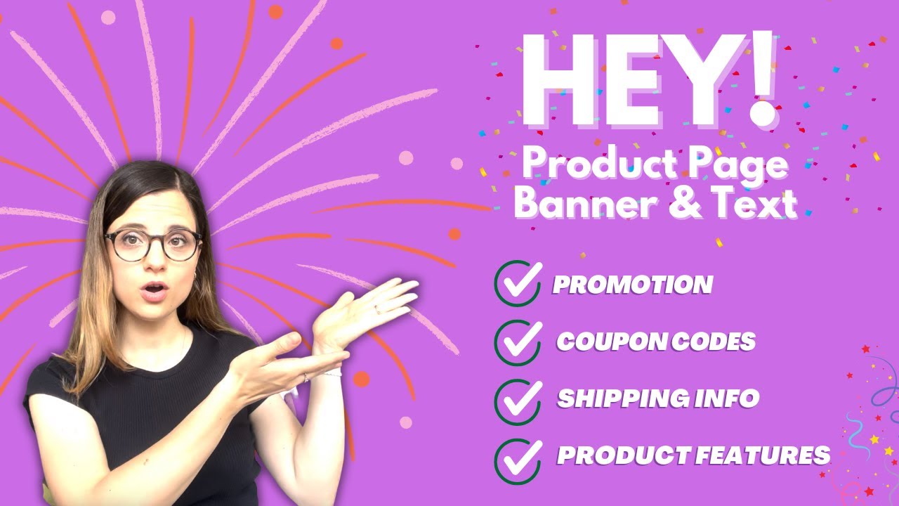 Hey! Product Page Banner& Text