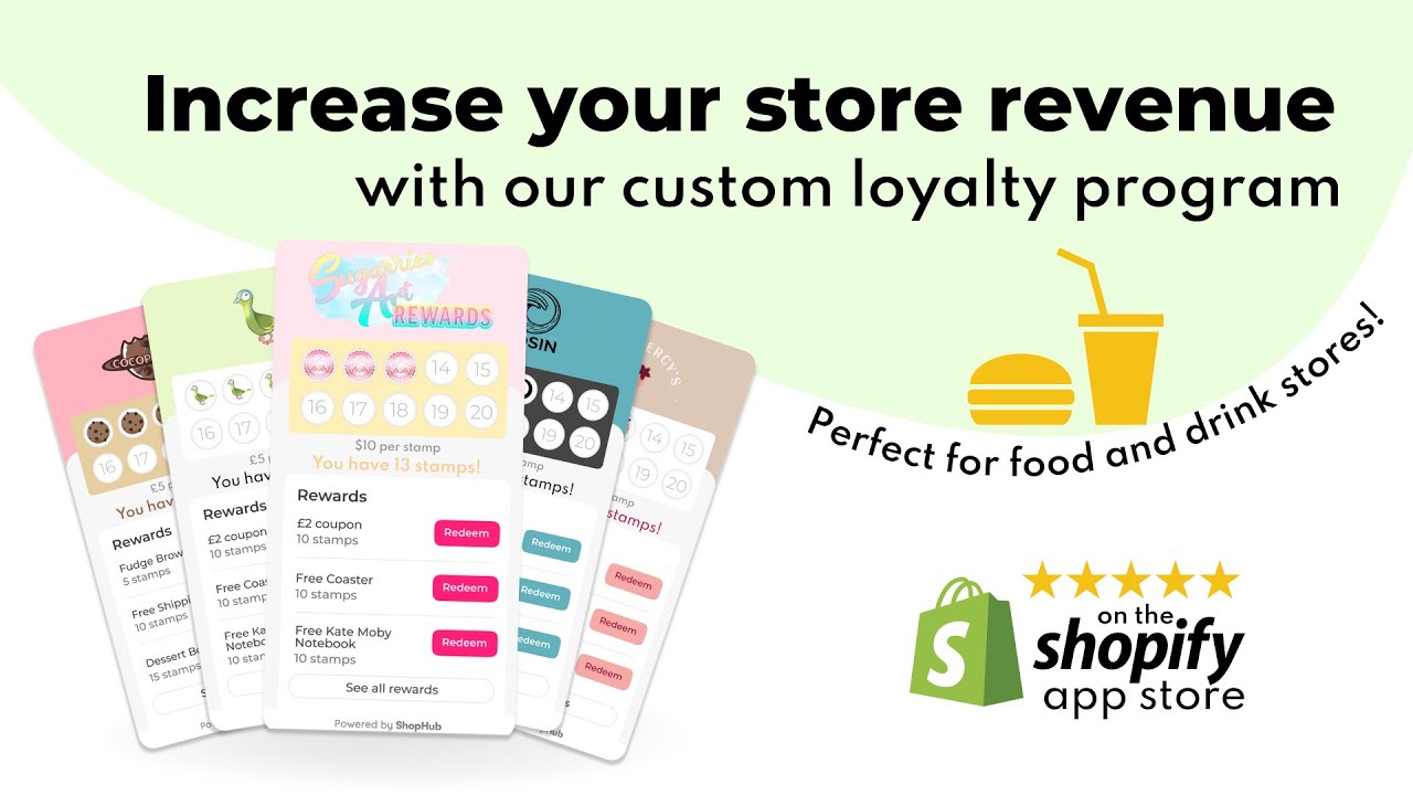 Create a custom-branded loyalty program with digital stamp cards for increased customer retention and sales.