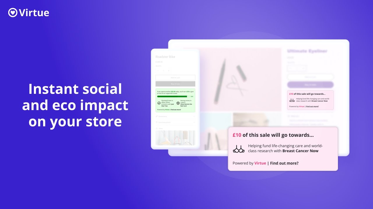 Empower shoppers to donate and make a social impact on your store instantly.