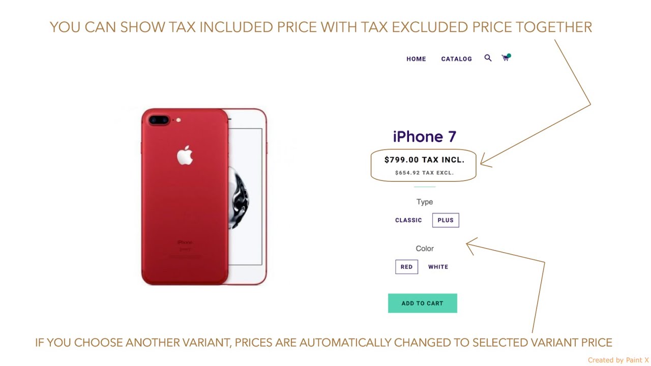 Display tax-included and tax-excluded prices with customizable tax rules for all products.