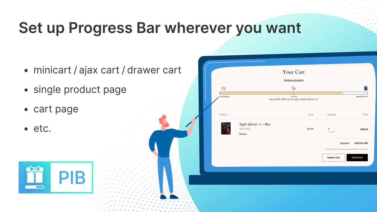 Progress Bar: BOGO & free gift