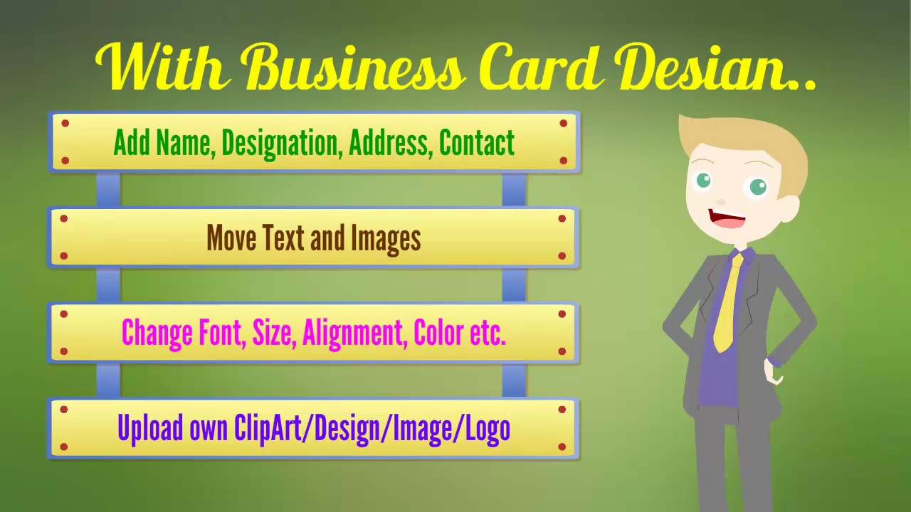 Design professional business cards with logos, images, and text to enhance sales.