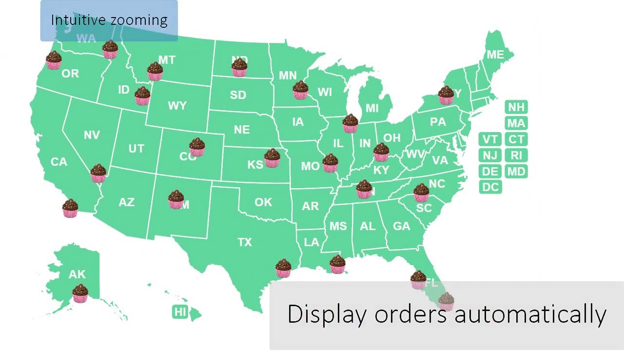 Visualize orders and store locations with an interactive, customizable map for social proof and sales.