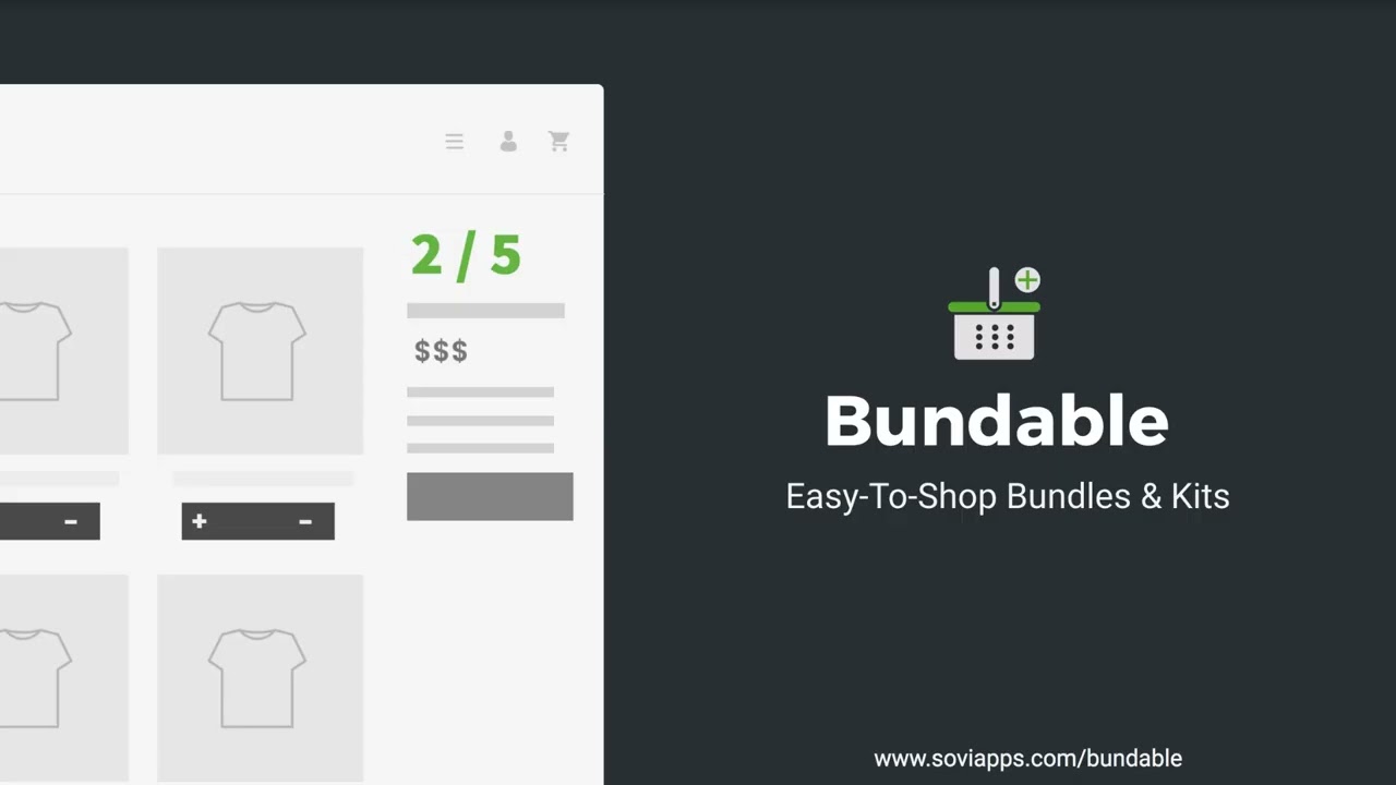 Create customizable bundles, boost sales with price incentives, all in one solution.