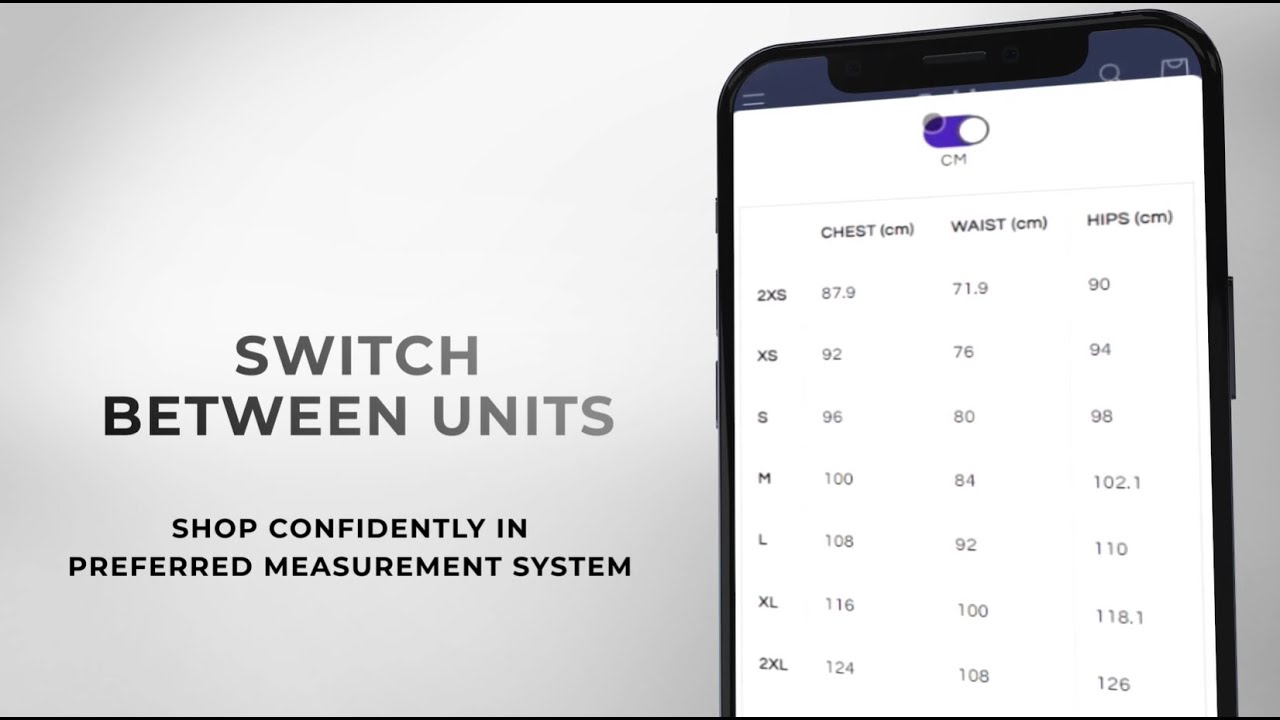 Simplify shopping with an app that turns Printful's size chart into a convenient popup.