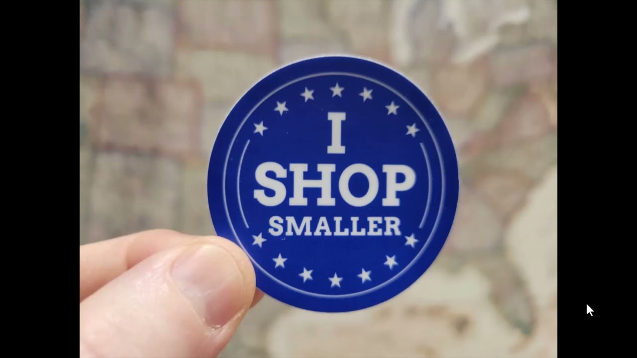 Shop Smaller ‑ Free Sticker