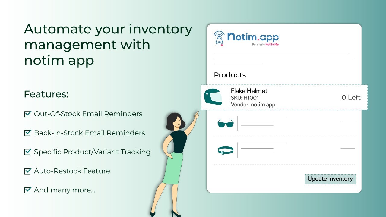 notim app: Manage Inventory