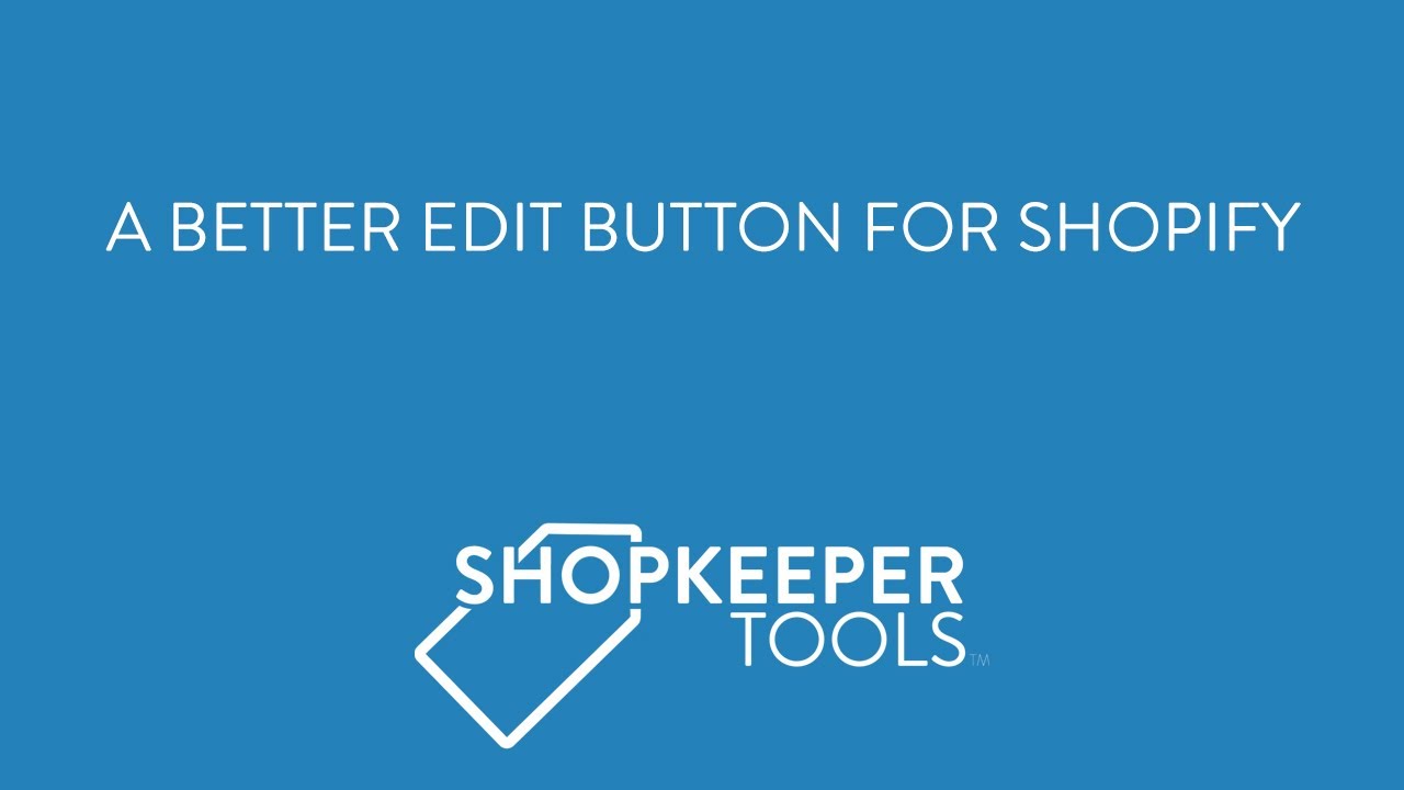 Adds a discreet, easy-to-access button for staff to quickly edit Shopify backend without code modification.