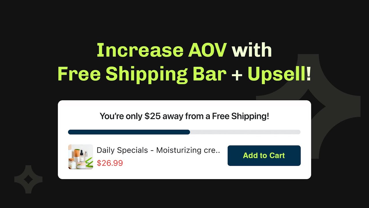 Boost profits with a Free Shipping Progress Bar & Upsell strategy.