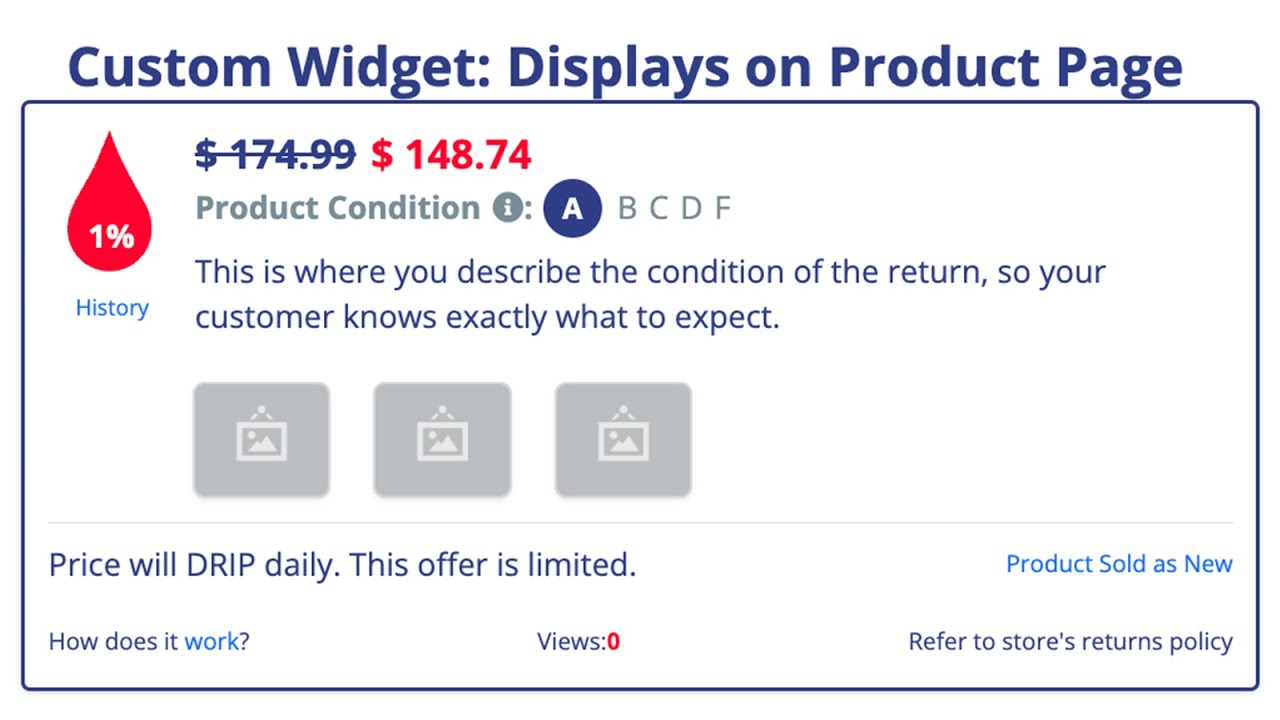 Sell off returns directly on your site with our integrated widget. Fast, easy, and cost-effective solution.