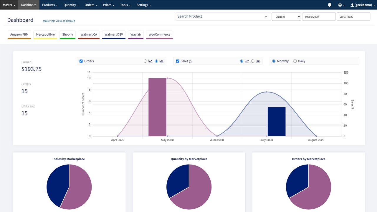 Automate order management, generate shipping labels, and sync inventory across multiple selling channels with GeekSeller Integration.