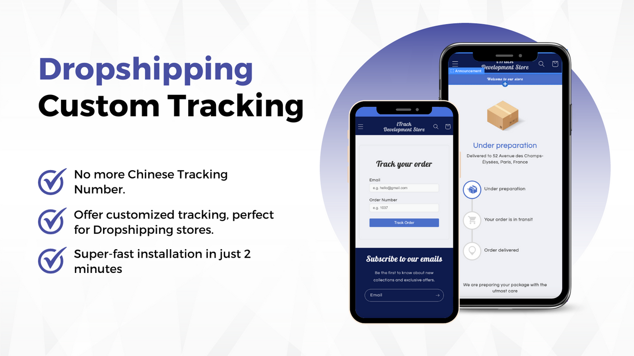 Custom order tracker, order tracking & order lookup as you wish