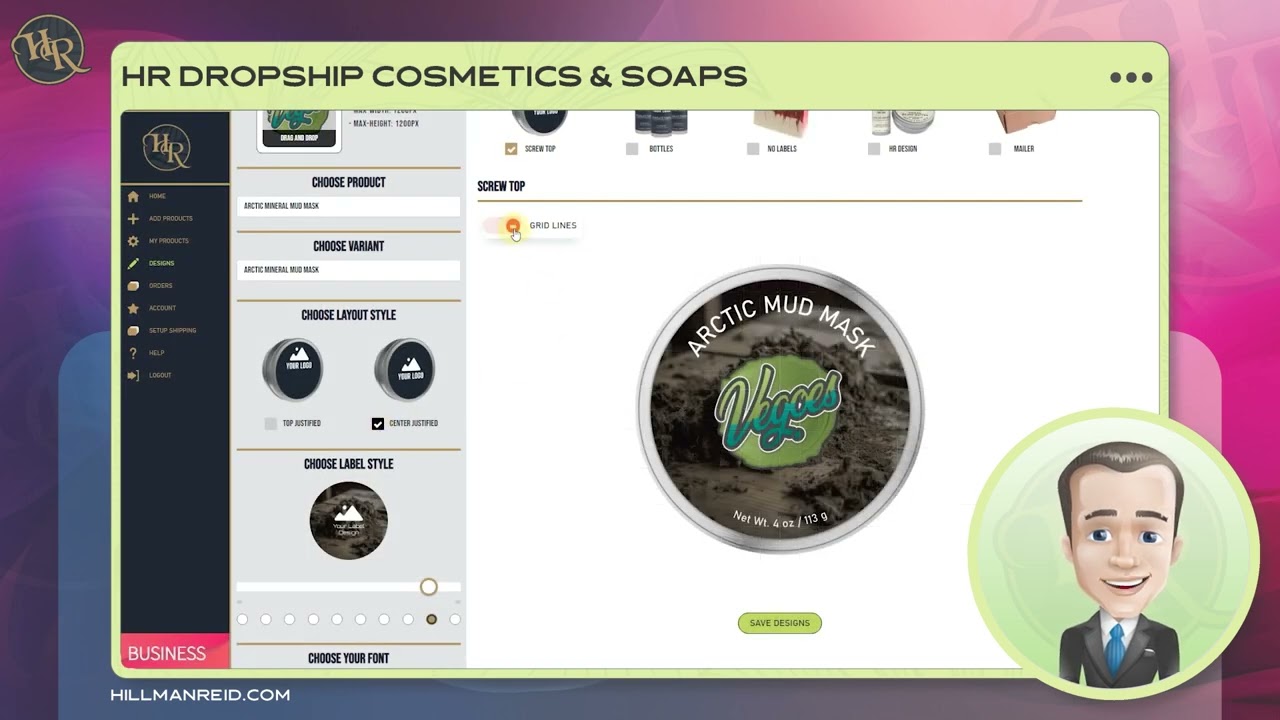 Create your own all-natural product line with easy customization tools, vegan options, and fast order fulfillment.