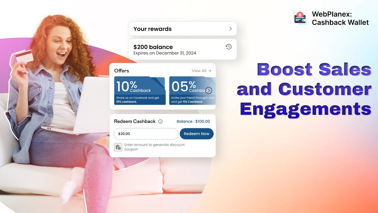 Encourage repeat purchases with cashback rewards to boost sales & engagement.