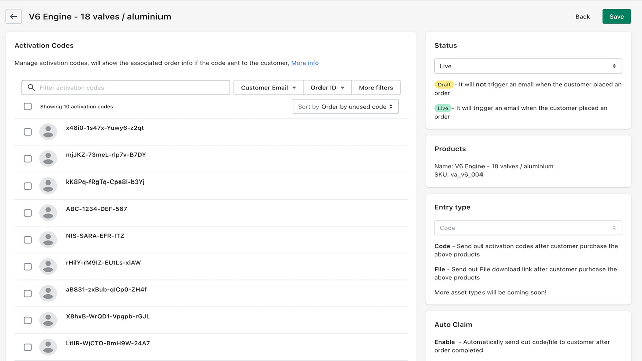 Admin - entry details