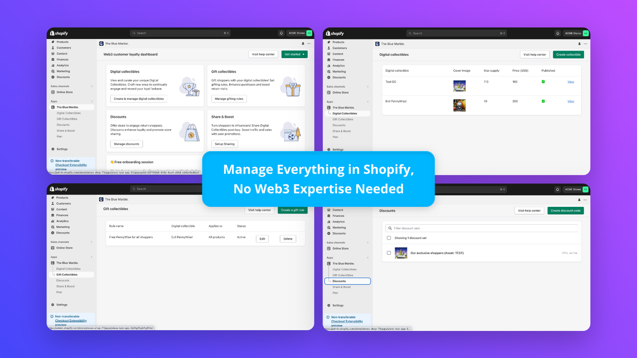 Manage Everything in Shopify, No Web3 Expertise Needed