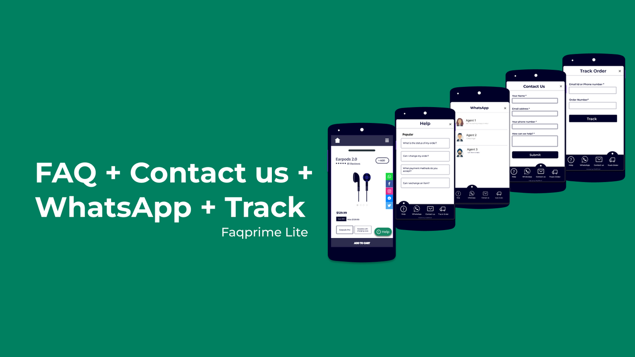 FAQPRIME: FAQ, WhatsApp, Track