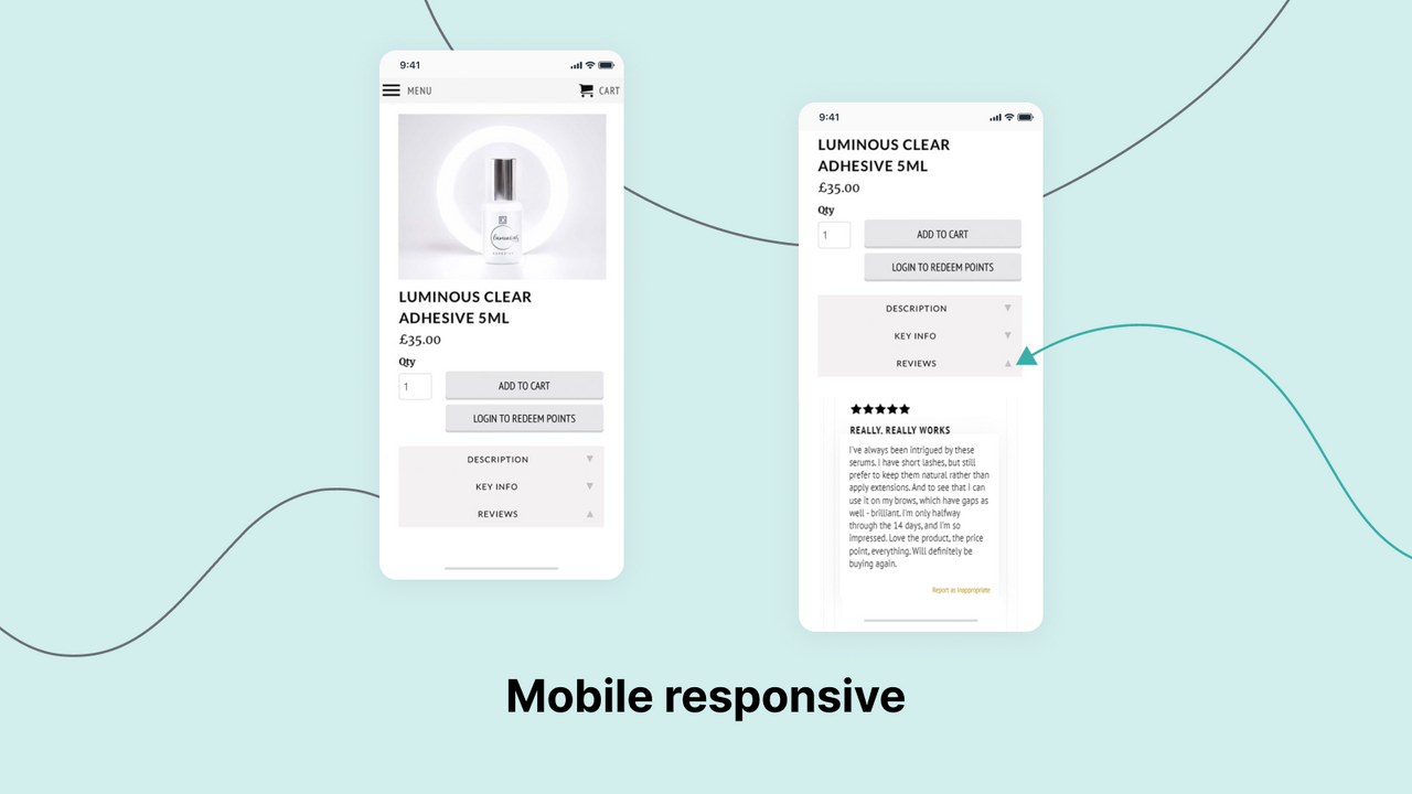 Mobile responsive - adjustable for any device and screen