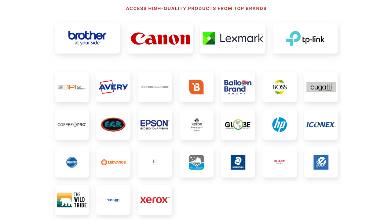 Access high-quality products from top Brands